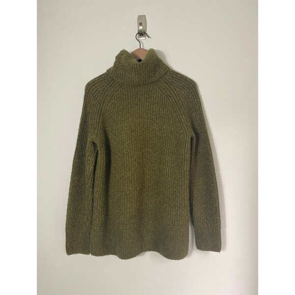 Madewell Green Chunky Turtleneck Sweater Size Small - Picture 2 of 8